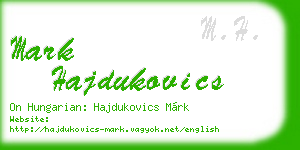 mark hajdukovics business card